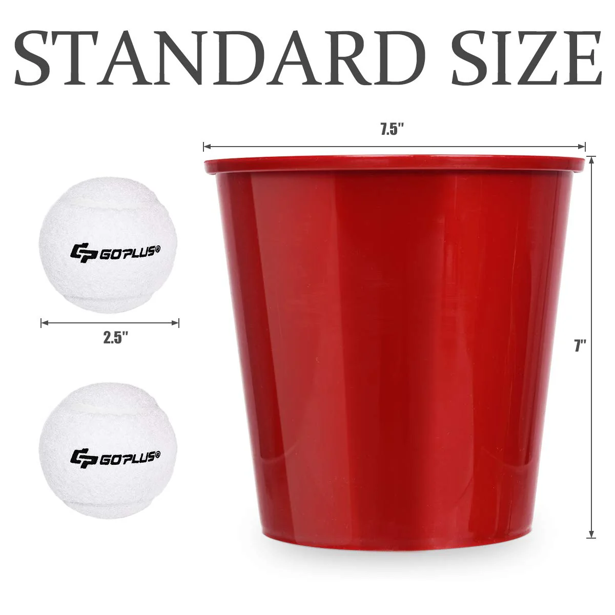 Yard Pong, Giant Pong Game Set with 12 Buckets, 2 Balls and a Carry Bag - Image 6