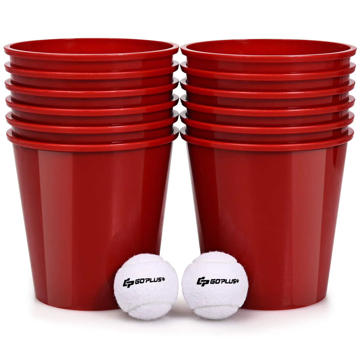 Yard Pong, Giant Pong Game Set with 12 Buckets, 2 Balls and a Carry Bag - Image 7
